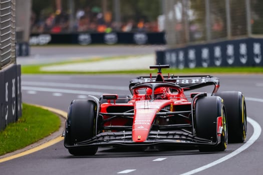 MELBOURNE, AUSTRALIA - APRIL 01: Charles Leclerc of Monaco drives the Ferrari SF-23 during free practice at the 2023 Australian Grand Prix at Albert Park in Melbourne, Australia