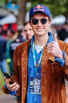 MELBOURNE, AUSTRALIA - APRIL 01: Australian snowboarder Scotty James at the 2023 Australian Formula 1 Grand Prix on 1st April 2023