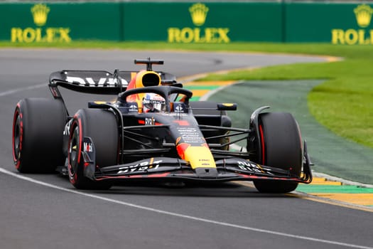 MELBOURNE, AUSTRALIA - APRIL 01: Max Verstappen of the Netherlands drives the Oracle Red Bull Racing RB19 during qualifying at the 2023 Australian Grand Prix at Albert Park in Melbourne, Australia