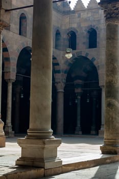 Cairo, Egypt - April 14 2008: The mosque of en Nasir in the Citadel of Cairo. Egypt