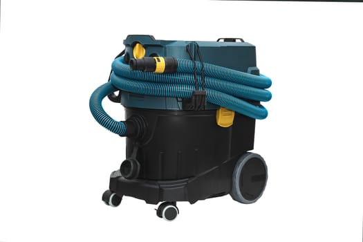 Powerful industrial vacuum cleaner isolated on white.