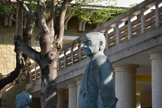 Monk statue inside the Fo Guang Shan temple complex, Dashu, Kaohsiung, Taiwan