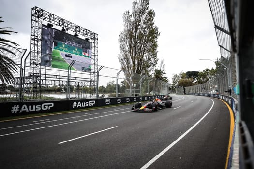 MELBOURNE, AUSTRALIA - APRIL 01: Max Verstappen of the Netherlands drives the Oracle Red Bull Racing RB19 in practice during the 2023 Australian Grand Prix at Albert Park on April 1, 2023 in Melbourne, Australia.