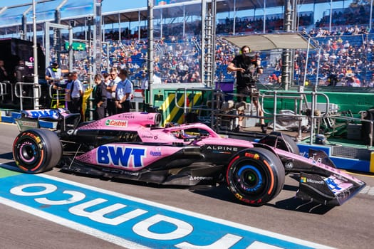 MELBOURNE, AUSTRALIA - APRIL 2: Esteban Ocon of France drives the Alpine A523 Renault on race day during the 2023 Australian Grand Prix on April 2, 2023 in Melbourne, Australia.