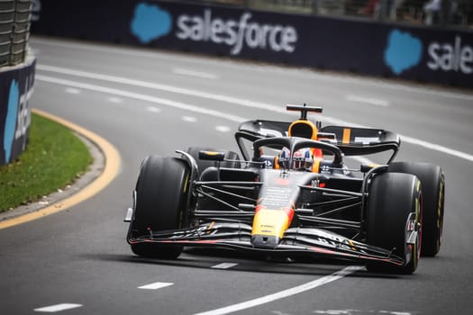 MELBOURNE, AUSTRALIA - APRIL 01: Max Verstappen of the Netherlands drives the Oracle Red Bull Racing RB19 in practice during the 2023 Australian Grand Prix at Albert Park on April 1, 2023 in Melbourne, Australia.