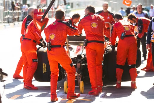 MELBOURNE, AUSTRALIA - APRIL 2: Carlos Sainz of Spain drives the Ferrari SF-23 on race day during the 2023 Australian Grand Prix at Albert Park on April 2, 2023 in Melbourne, Australia.