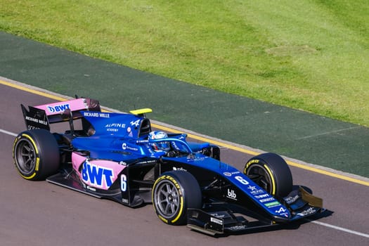 MELBOURNE, AUSTRALIA - MARCH 31: Victor Martins of Art Grand Prix in F2 at the 2023 Australian Formula 1 Grand Prix on 31st March 2023