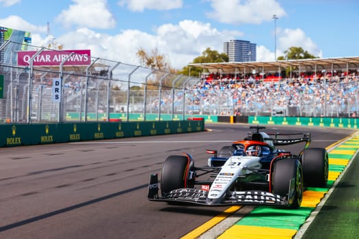 MELBOURNE, AUSTRALIA - MARCH 31: Nyck De Vries of the Netherlands drives the Scuderia AlphaTauri AT04 in during the 2023 Australian Grand Prix at Albert Park on March 31, 2023 in Melbourne, Australia.