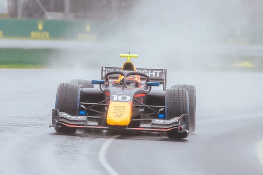 MELBOURNE, AUSTRALIA - MARCH 31: Isack Hadjar of Hitech Pulse-Eight in F2 at the 2023 Australian Formula 1 Grand Prix on 31st March 2023