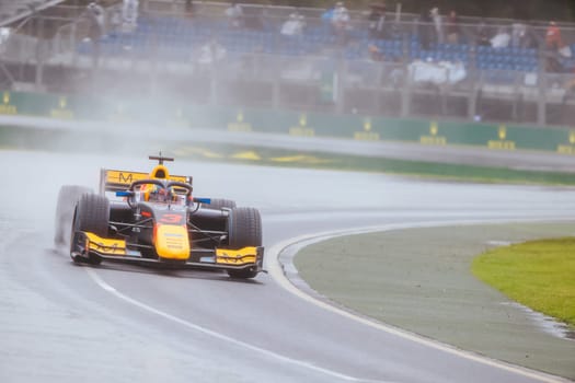 MELBOURNE, AUSTRALIA - MARCH 31: Zane Maloney of Rodin Carlin in F2 at the 2023 Australian Formula 1 Grand Prix on 31st March 2023