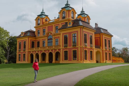 Favorite Castle Is The Oldest German Porcelain Castle Near The Village Of Forch Near Rastatt. Germany, Baden-Wuerttemberg. Favorite Palace At Ludwigsburg, Germany