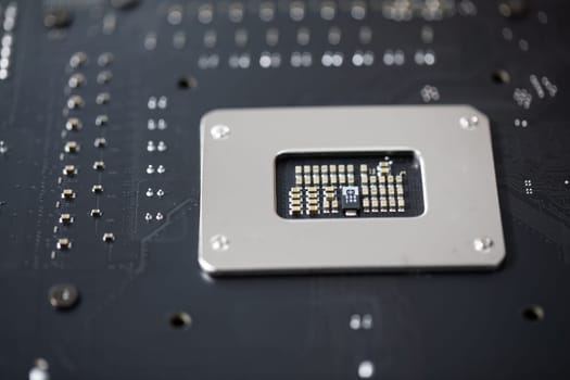 Computer repair by a specialist. IT specialist repairing computer equipment. Connecting and installing new parts to computer equipment by the user.