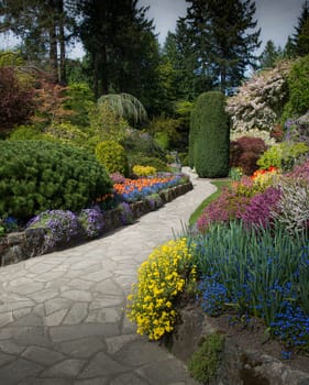 Fresh Spring Blossoms in Butchart Gardens