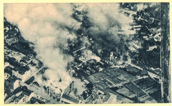 BIALYSTOK, POLAND - JUNE, 1941: The Battle of Bialystok Minsk was a German strategic operation conducted by the Wehrmacht's Army Group Centre under Field Marshal Fedor von Bock during the penetration of the Soviet border region in the opening stage of Operation Barbarossa, lasting from 22 June to 9 July 1941.