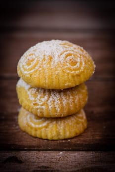 Traditional eid maamoul or mamoul cookies with dates, nuts, and jam, Arabic sweets for Aid al-Fitr and easter, High quality photo