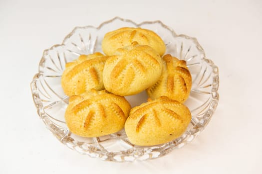 Traditional eid maamoul or mamoul cookies with dates, nuts, and jam, Arabic sweets for Aid al-Fitr and easter, High quality photo
