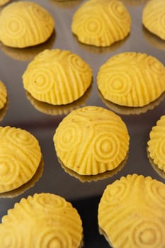 Traditional eid maamoul or mamoul cookies with dates, nuts, and jam, Arabic sweets for Aid al-Fitr and easter, High quality photo