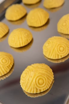Traditional eid maamoul or mamoul cookies with dates, nuts, and jam, Arabic sweets for Aid al-Fitr and easter, High quality photo