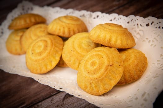 Traditional eid maamoul or mamoul cookies with dates, nuts, and jam, Arabic sweets for Aid al-Fitr and easter, High quality photo