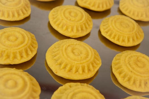 Traditional eid maamoul or mamoul cookies with dates, nuts, and jam, Arabic sweets for Aid al-Fitr and easter, High quality photo