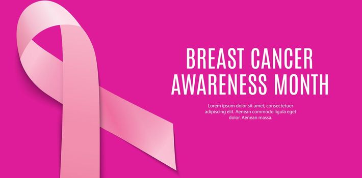 Breast Cancer Awareness Month Pink Ribbon Background Vector Illustration EPS10