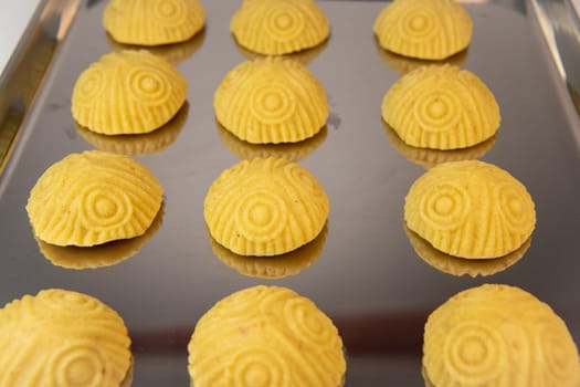Traditional eid maamoul or mamoul cookies with dates, nuts, and jam, Arabic sweets for Aid al-Fitr and easter, High quality photo