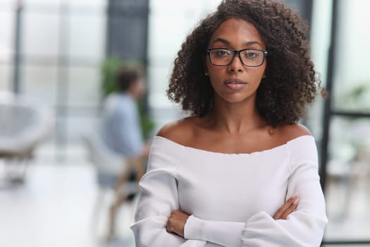 Portrait of an African American young business woman working