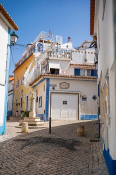 empty street in Ericeira Portugal