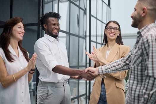Congratulations to the new partners. business concept