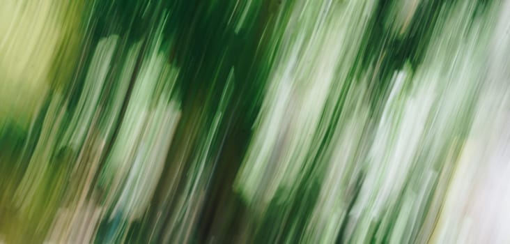 A green tree in the background swirl strokes smeared effect.