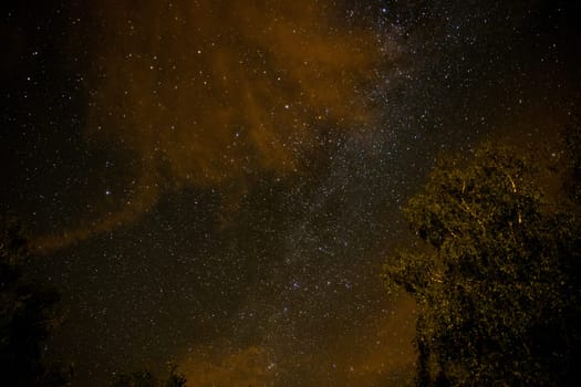 the Milky Way with Stars over the morvan in France in September