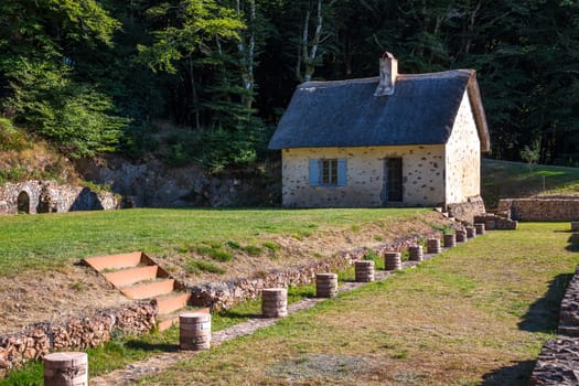 the ancient excavations and archaeological site on Mont beuvray in the morvan in france