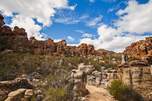 Interesting rock formations at Truitjieskraal in the Cederberg Wilderniss Area, Western Cape, South Africa