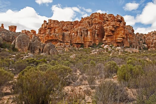 Interesting rock formations at Truitjieskraal in the Cederberg Wilderniss Area, Western Cape, South Africa