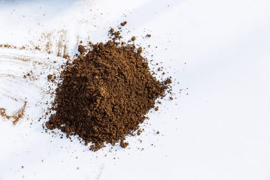 pile of fertile land on a white background