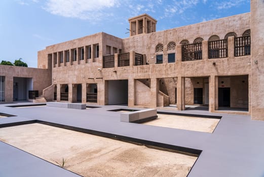 Courtyard of Al Maktoum residence along the Creek in the Al Shindagha district in Bur Dubai