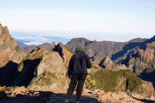 A breathtaking photo of a mountain range and its summit, surrounded by an untouched wilderness below a clear sky. A perfect reminder of natures beauty.