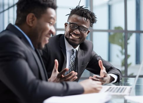 Black hr manager interviewing job candidate. Employment hiring human resources concept