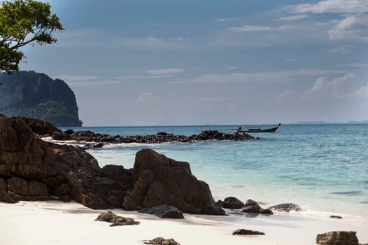 The bamboo beach in the nature reserve of Ko Mai Phai island