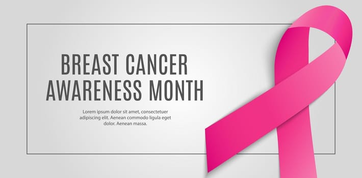 Breast Cancer Awareness Month Pink Ribbon Background Vector Illustration EPS10