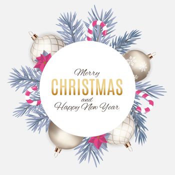 Merry Christmas and New Year Background. Vector Illustration EPS10