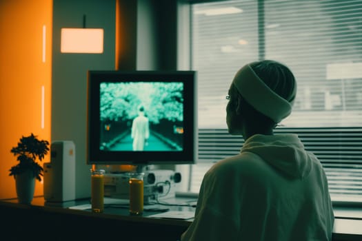 Oncology. Cancer cells. Chemotherapy. Portrait patient feels optimistic, supports sick people, volunteers. Faith in the future. Fighting to win. Treatment and recovery. .
