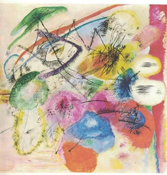 Black Lines, 1913, oil on canvas. Painting by Wassily Kandinsky. Wassily Wassilyevich Kandinsky ( Russian: Василий Васильевич Кандинский, Vasiliy Vasilyevich Kandinskiy), (16 December 1866 – 13 December 1944) was a Russian painter and art theorist. Kandinsky is generally credited as one of the pioneers of abstraction in western art, possibly after Hilma af Klint. Born in Moscow, he spent his childhood in Odesa, where he graduated at Grekov Odesa Art school. He enrolled at the University of Moscow, studying law and economics. Successful in his profession—he was offered a professorship (chair of Roman Law) at the University of Dorpat (today Tartu, Estonia)—Kandinsky began painting studies (life-drawing, sketching and anatomy) at the age of 30.