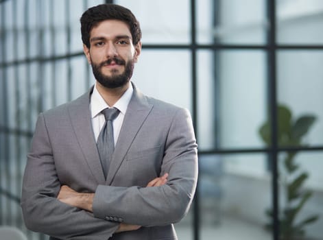 Proud Man In Front Of His New Office