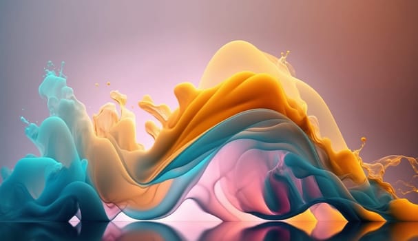 Liquid abstract background. Gradient splashes of liquid. Illustration.