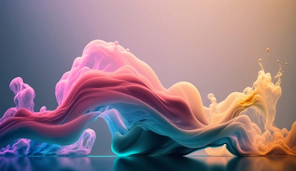 Liquid abstract background. Gradient splashes of liquid. Illustration.