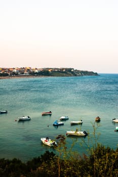 panoramic view of Capo Rizzuto bay, a seaside resort on the Calabrian coast of the Ionic Sea