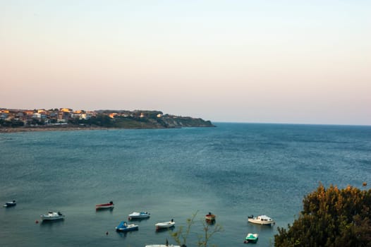 panoramic view of Capo Rizzuto bay, a seaside resort on the Calabrian coast of the Ionic Sea