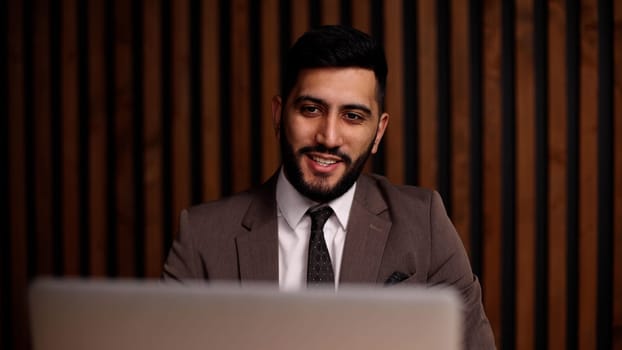 Happy student studying, online lesson, education concept