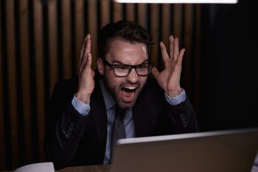 image of businessman stressed out at work